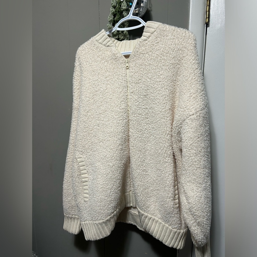 Cozy Cream Zip-Up Jacket